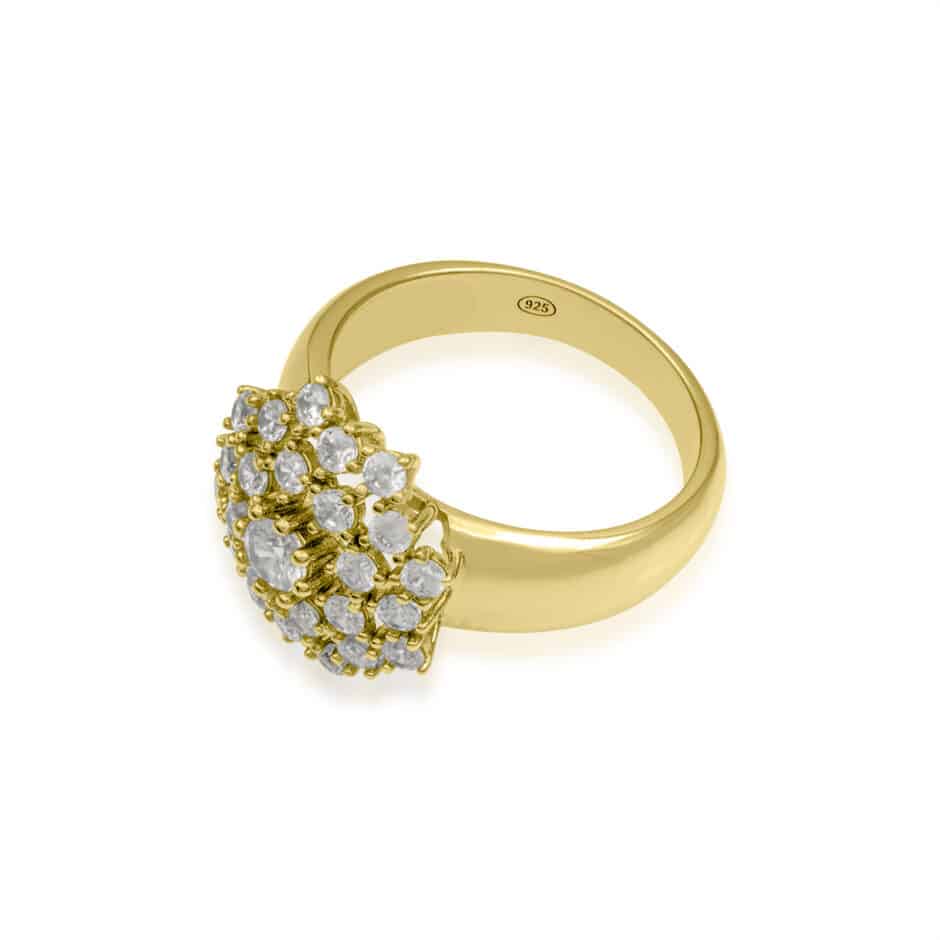 TWINKLE ROUND CUT CLUSTER RING | SARRA JEWELLERY