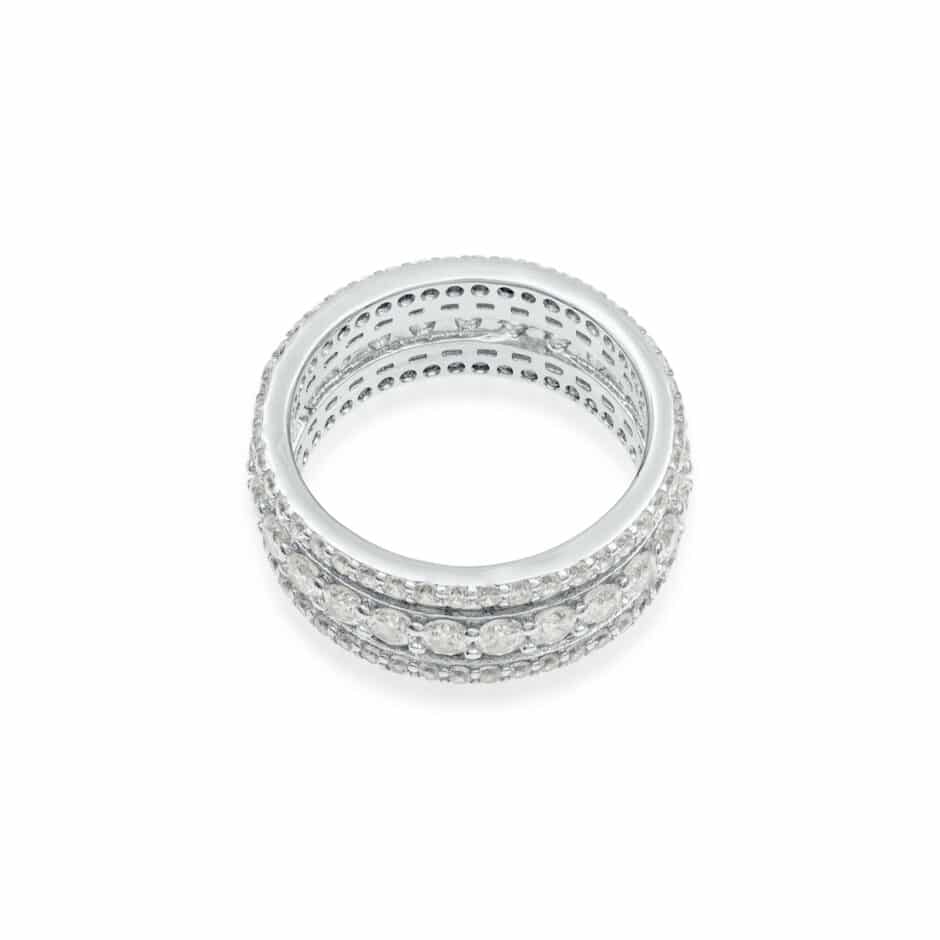 CHANNEL SET BRILLIANT & BAGUETTE ETERNITY RING | SARRA JEWELLERY