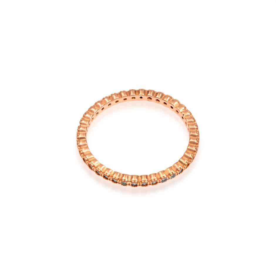 ROSE GOLD BEZEL ETERNITY RING | SARRA JEWELLERY