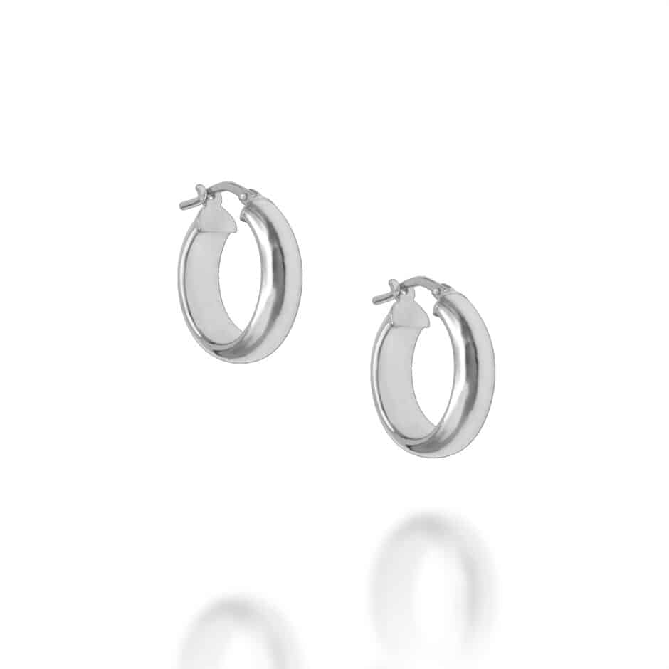 Hypoallergenic 925 Silver Hoop Earrings | Sarra Jewelry