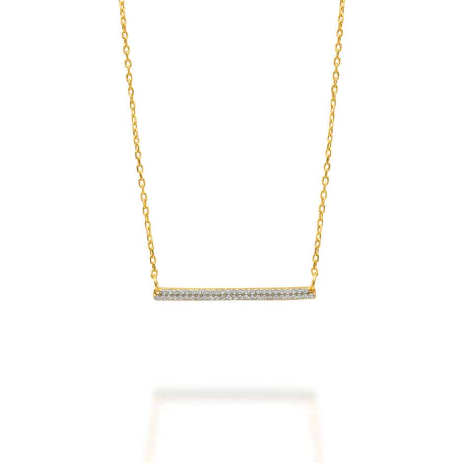 ADJUSTABLE BAR NECKLACE IN 14K GOLD | SARRA JEWELLERY