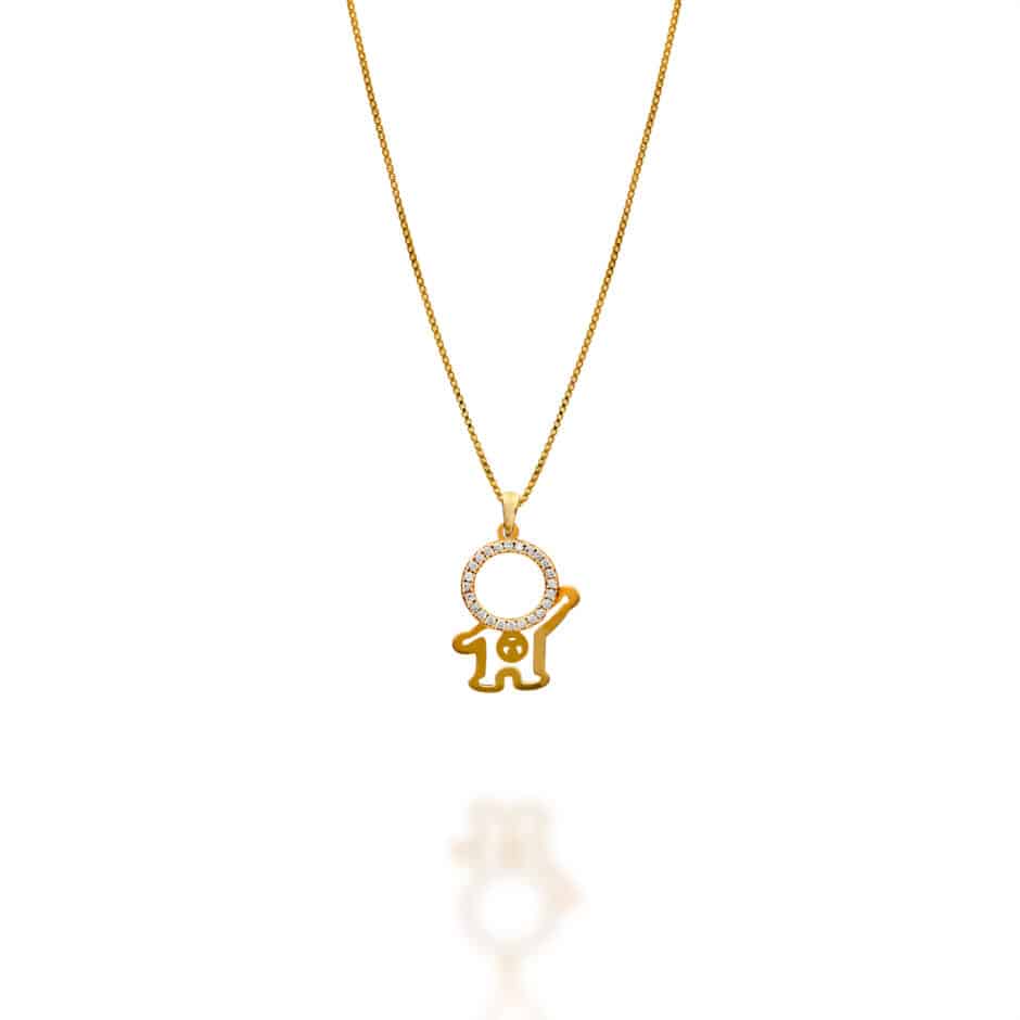 BABY BOY GOLD SMALL PENDANT NECKLACE | SARRA JEWELLERY